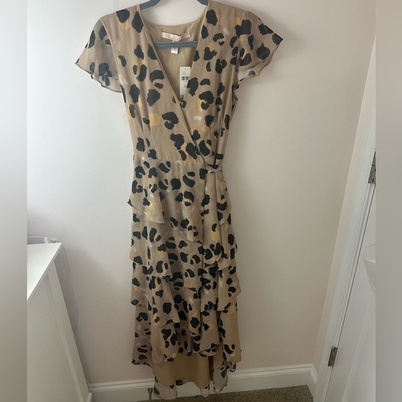 Anthropologie HUTCH Lala Leopard Wrap Maxi Dress XS - Picture 5 of 15